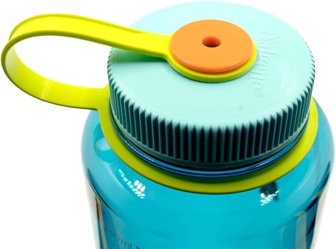 Nalgene Sustain Tritan BPA-Free Water Bottle Made with Material Derived from 50% Plastic Waste, 48 OZ, Wide Mouth, Cerulean