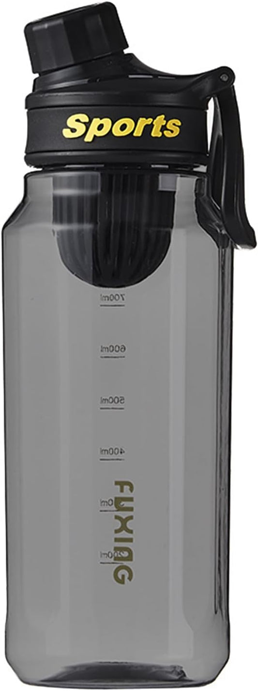 Water Bottle, Simple Modern Water Bottle, BPA-Free Water Bottles, Travel Water Bottle Clear Water Bottle Large Water Bottle, Sports Water Bottle with Carry Handle (33oz/1L, Black)