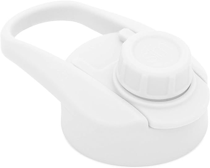 Simple Modern Chug Sports Lid - Fits All Summit and Hydro Flask Wide Mouth Water Bottle Sizes - Leak Proof Handle Cap for 10, 12, 14, 16, 18, 20, 22, 24, 32, 40, 64 & 84 oz Winter White