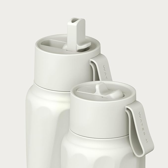 Vita Insulated Smart Water Bottle, Intake Tracker, Water Safety Analyzer, LED Reminder, BPA Free, 18 oz Double Wall Vacuum Stainless Steel Thermos (Flip Lid + Straw), Ideal Gift for Mom