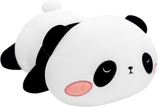 SQEQE Weighted Panda Plush, Weighted Panda Stuffed Animal for Anxiety, Cute Panda Plushies Soft Panda Bear Pillow Toy Gift for Kids Adults 13.8 Inch, 1.6 lbs