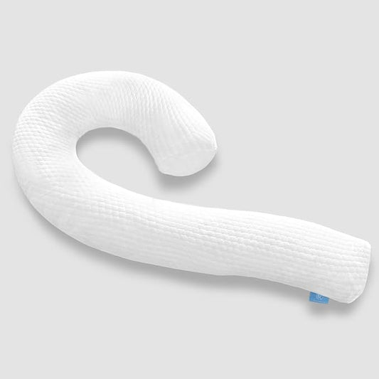 Body Pillow for Adults - Soft Long Bed Pillows Insert for Sleeping - Shredded Memory Foam and Removable Washable Cover - Swan Shaped Side Sleeper Pregnancy Pillow 49 Inch (White)