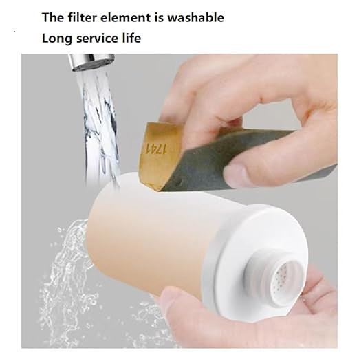 Bathroom Sink Filter Faucet Filter 360 Degree Rotating Faucet Filter Purifier Kitchen Faucet Filter removes Chlorine, Fluorine, Heavy Metals and Hard Water，Ceramic Filter Element