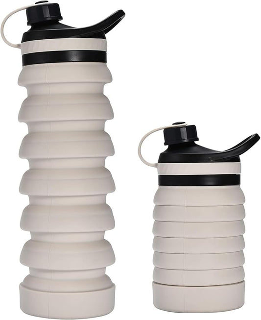 Hydrate Bottles Collapsible Water Bottle,Silicone Foldable Water Bottle,BPA Free, Portable, and Lightweight Design,Perfect for Indoor, Outdoor, Travel, Office, and Home, Leak-Proof, and Safe