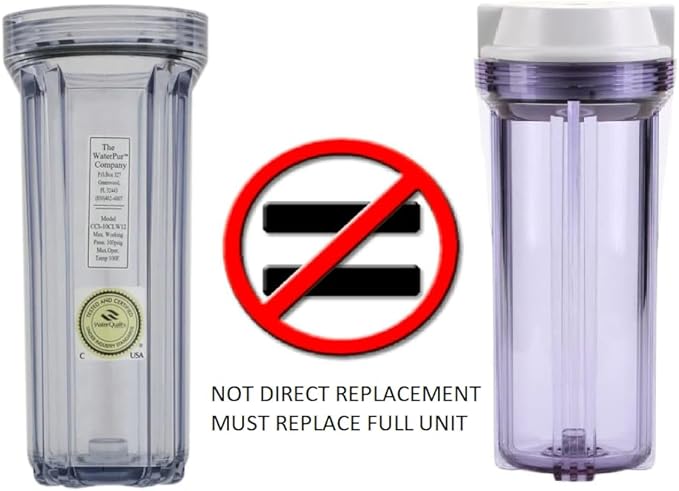 Compatible to Water Pur Company CCI-10CLW Filter Canister with 1/4” NPT ports and (2) CCI-10-Ca Water Filters by IPW Industries Inc.