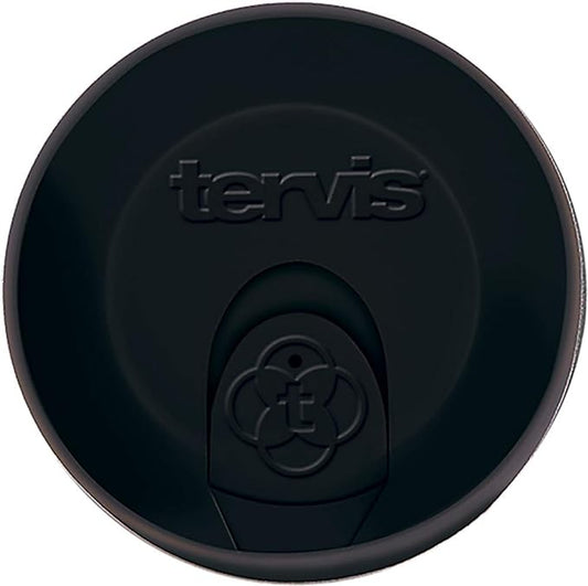 Tervis Travel Lid Made in USA Double Walled Insulated Tumbler Travel Cup Keeps Drinks Cold & Hot, Fits 16oz Tumblers, Black