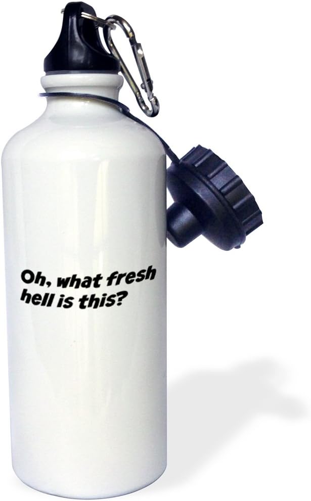 3dRose Oh, what fresh hell is this-Sports Water Bottle, 21oz , 21 oz, Multicolor
