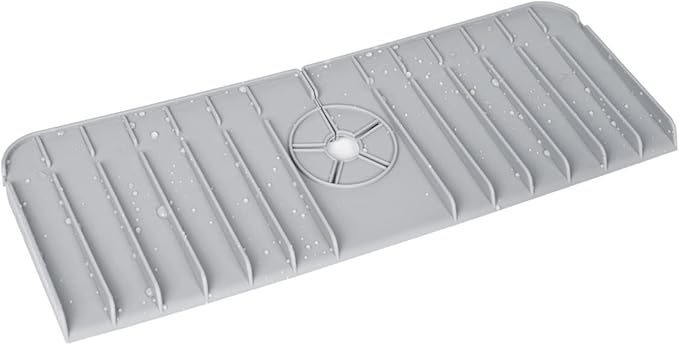 Kitchen Sink Splash Guard Silicone Faucet Mat, Bathroom Faucet Water Catcher Mat