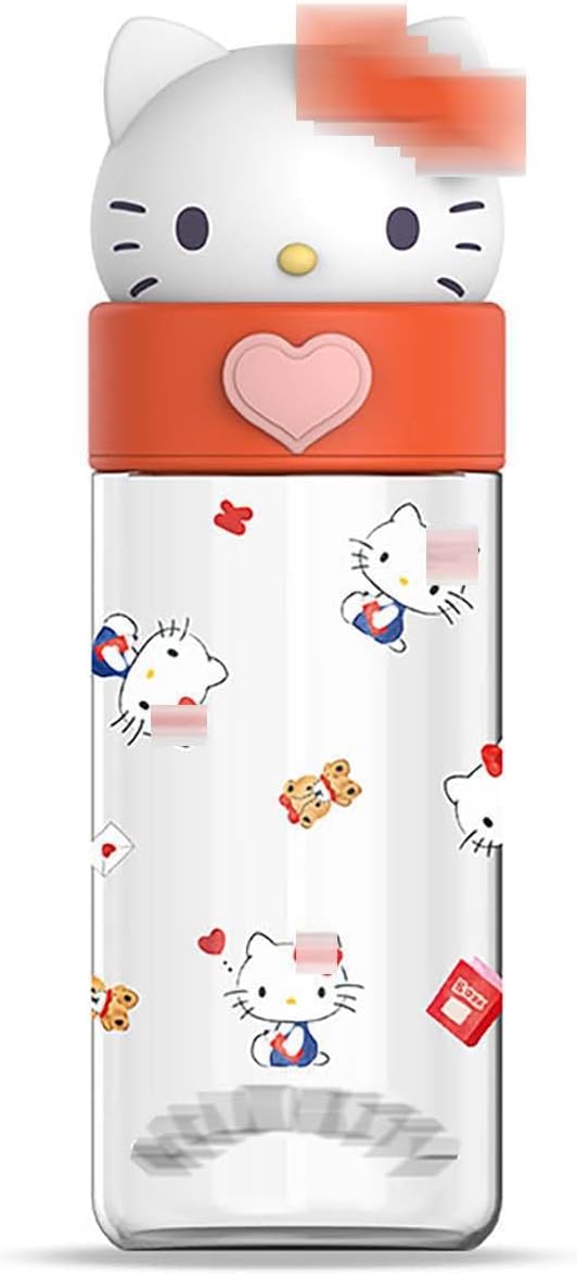 Kawaii Cartoon Water Bottle, 500ML Cute Anime Portable Drinking Bottle for Outdoor, Office, Travel, Birthday Gift