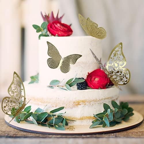 72Pcs 3D Butterfly Wall Decor 3 Sizes 3 Styles, Removable Butterfly Stickers Wall Decals, Butterfly Decorations Party Birthday Cake Decoration for Kids Nursery Wedding Bedroom Room(Mix-01)