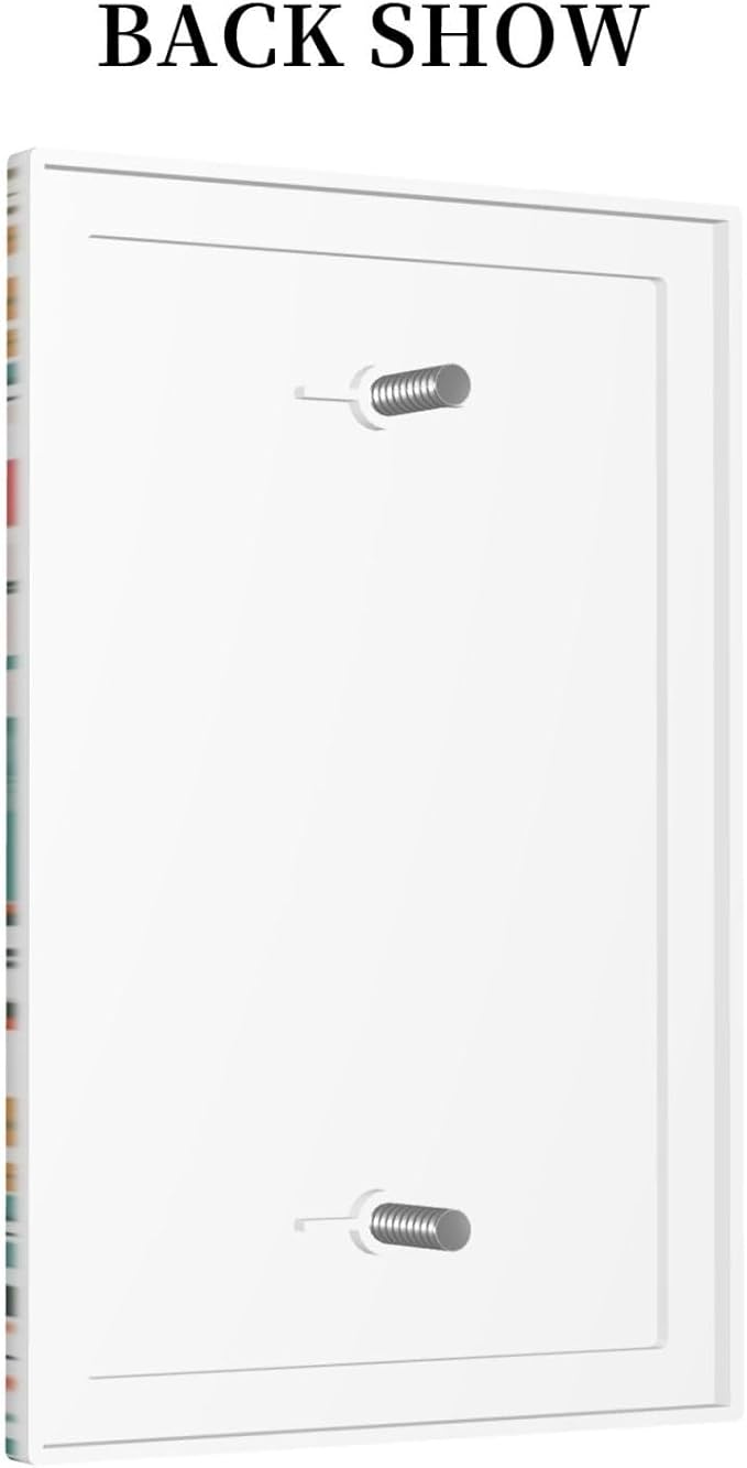 Rustic Floral Boho Colorful Flower Country 1 Gang Light Switch Covers No Device Wall Plate Decorative Blank Switchplate Electrical Faceplate for Farmhouse Bathroom Bedroom Decor