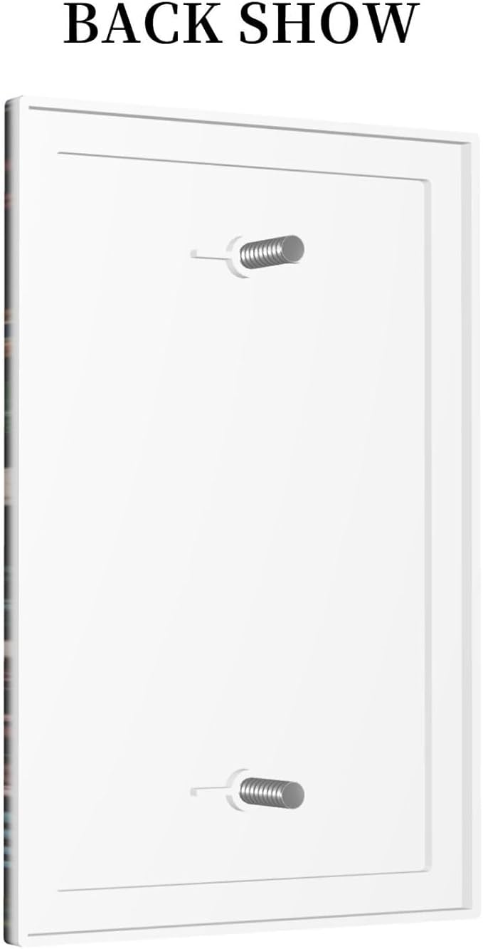 Vintage Colorful Flower Boho Floral Rustic Dark Leaves 1 Gang Light Switch Covers No Device Wall Plate Decorative Blank Switchplate Electrical Faceplate for Farmhouse Country Bedroom Decor