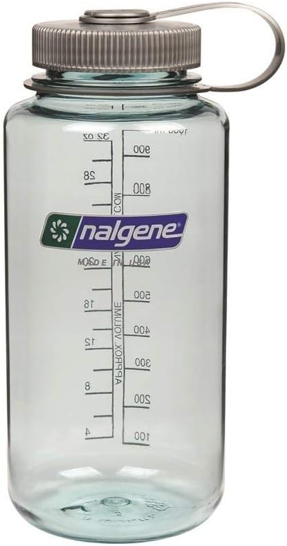 Nalgene Tritan Wide Mouth BPA-Free Water Bottle (Clear Seafoam, 32 Ounce)