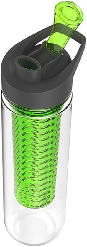 Infuse Your Day with Health - Large Infuser Water Bottle w/Sport Flip Top Spout ~ BPA Free ~ Built in Carry Handle ~ Flavor Your Water with Fruits, Veggies, Teas and Herbs
