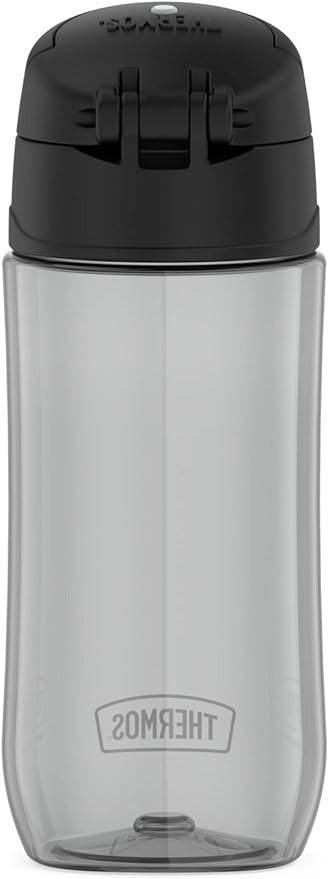 THERMOS FUNTAINER 16 Ounce Plastic Hydration Bottle with Spout, Black