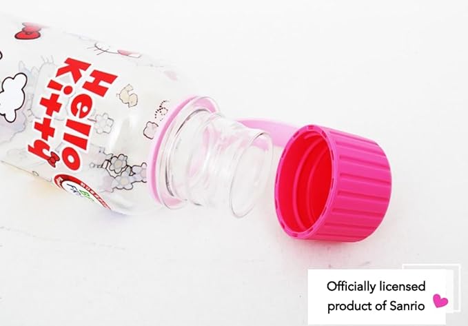 Hello Kitty 18oz (480ml) Water Bottles - 2 in One Pack - BIS & BPA Free - Aesthetic Bubble Wrap Packaging - For Indoor Outdoor Use - All Ages