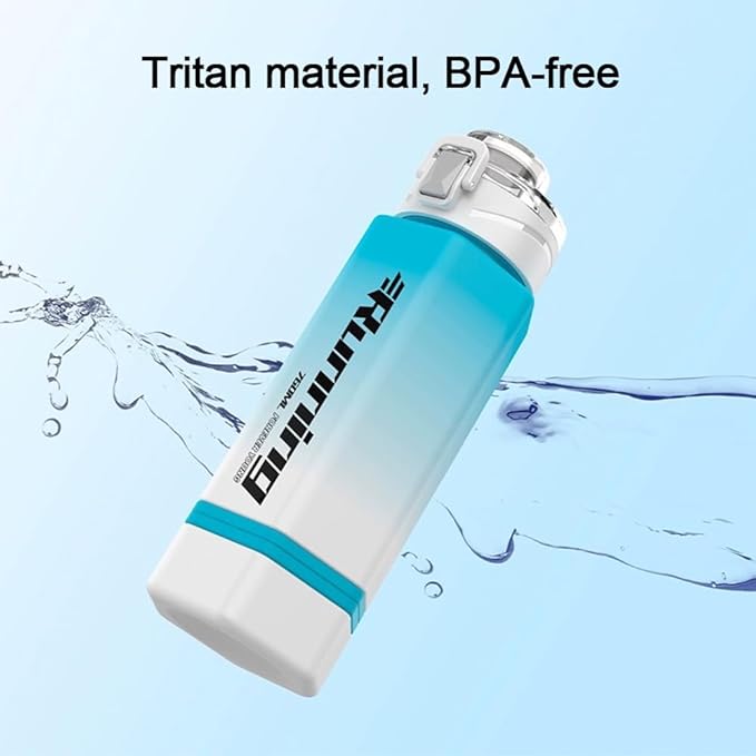 27 oz Hexagon Water Bottle, Wide Mouth Leak Proof Water bottles BPA-free Plastic Water Bottles Hexagonal Shape Water Bottle Reusable Water Bottle With Handle for Travel Fitness(Pink)