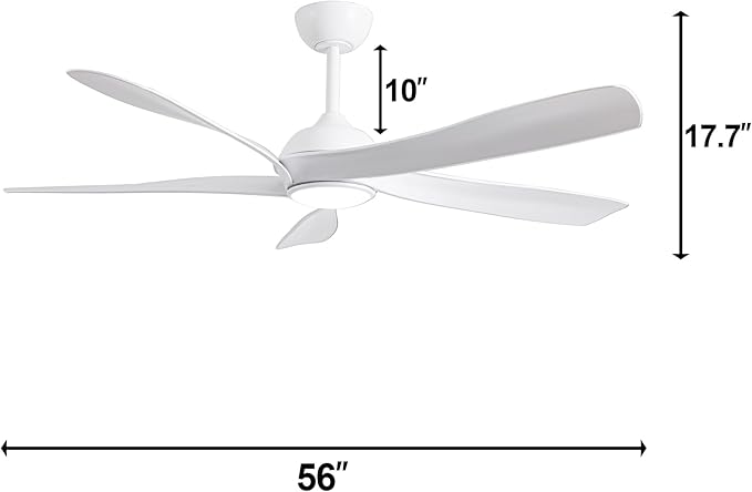 Fergus 5-Blade Lighted Ceiling Fan with LED Lamp with Remote