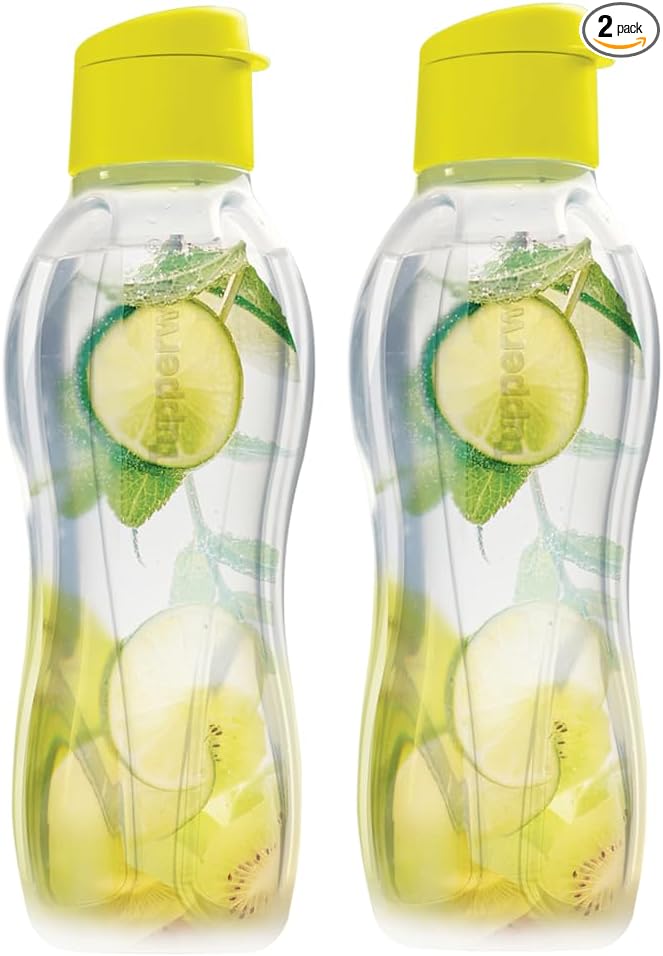 Tupperware Eco Bottle Set - Dishwasher Safe & BPA Free 2 Bottles with Leak-Proof Caps (750 ml / 25 oz)