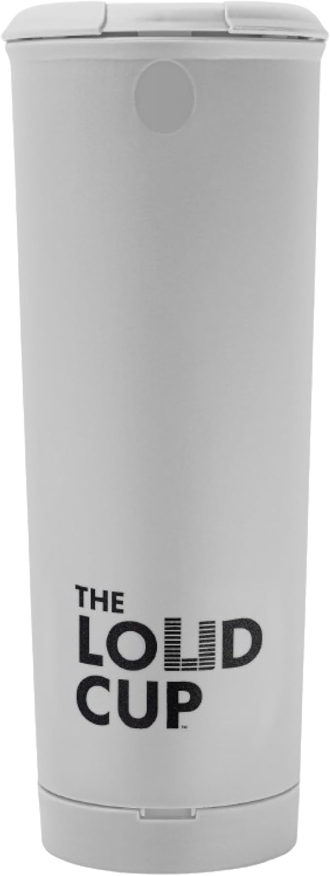 The LoudCup 20 oz Tumbler + Integrated Stadium Horn (Owl Grey) - Reusable Water Bottle for Sports Fans - Worlds Loudest Cup for Noisy Fans on Game Day & Tailgating