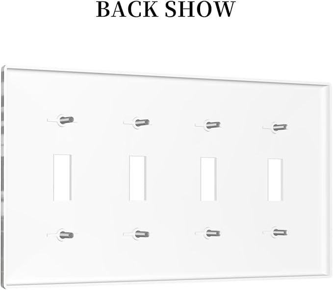 Western Farm Highland Cow Cowhide Quad Toggle Light Switch Cover Decorative 4 Gang Wall Plate Electrical Faceplate Switchplate for Farmhouse Bathroom Bedroom Living Room Decor