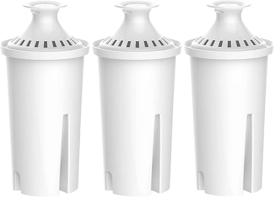 Replacement Filters for All Brita® Pitchers and Dispensers, Fits Brita® Classic OB03, Mavea® 107007, and More, NSF/ANSI 42 Certified, Last Up to 2 Months or 40 Gallons (Pack of 3)