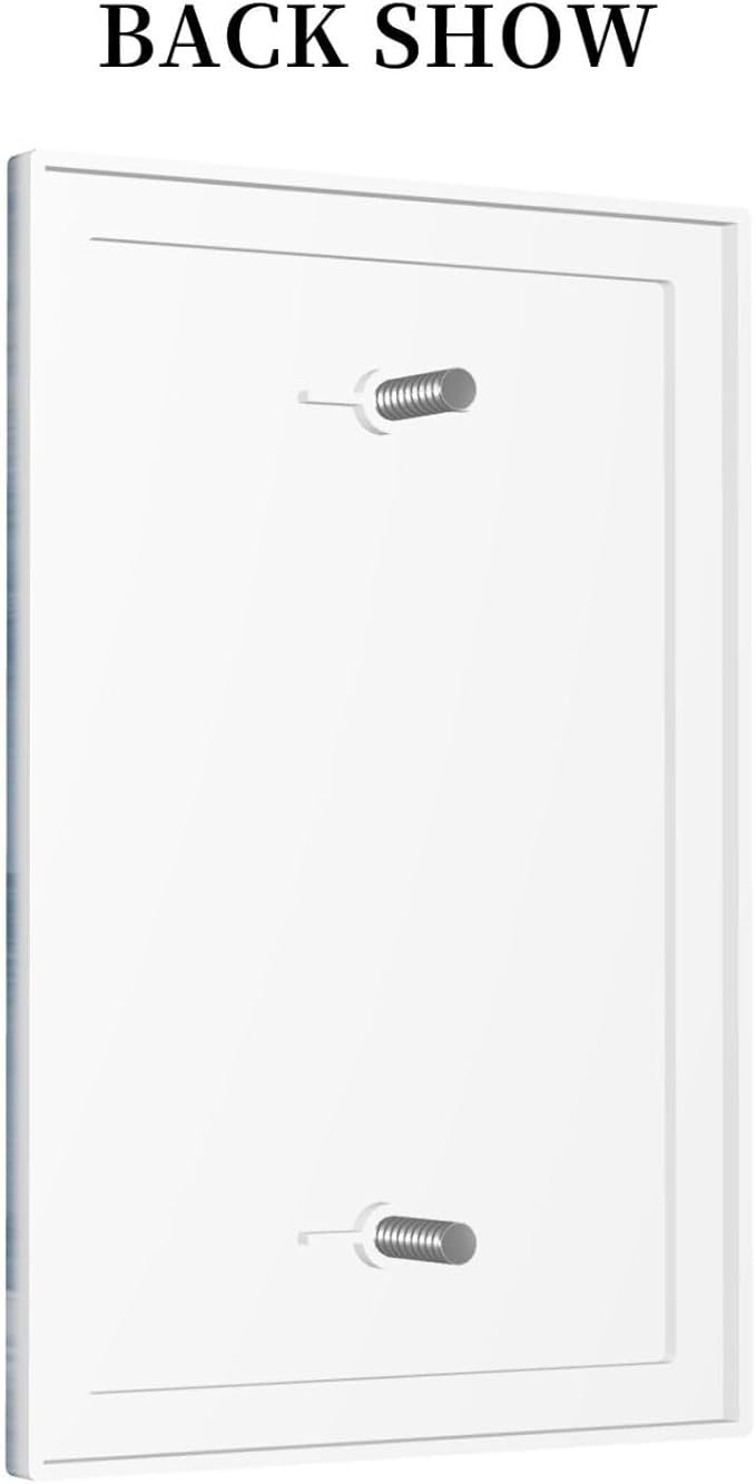 Rustic Teal Blue Daisy Floral Farmhouse 1 Gang Light Switch Covers No Device Wall Plate Decorative Blank Switchplate Electrical Faceplate for Country Bathroom Bedroom Decor