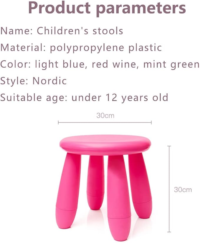 Kids Step Stool, Kindergarten Study Stools, Lightweight Footstools are Sturdy and Durable, Very Suitable for Use in The Kitchen, Bathroom and Bedroom (Red Wine)