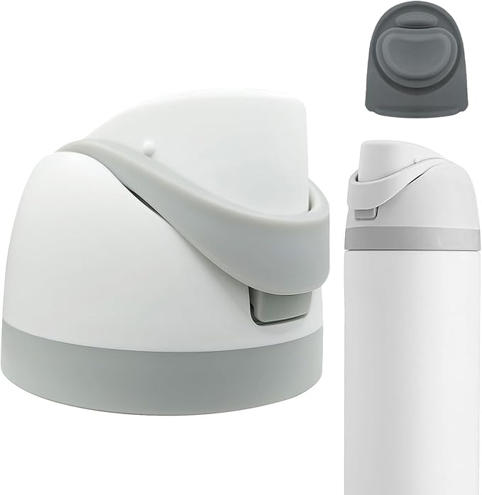 Replacement Lid for Owala Freesip Water Bottle Top Cap Protective Push-To-Open Lid Compatible With Owala Cup 16oz 24oz 32oz 40oz Bpa-Free Replacement Stopper for Owala Freesip Leak-Proof. (White)
