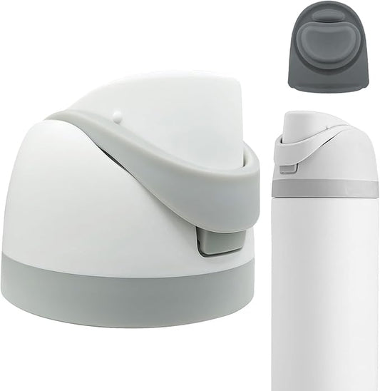 Replacement Lid for Owala Freesip Water Bottle Top Cap Protective Push-To-Open Lid Compatible With Owala Cup 16oz 24oz 32oz 40oz Bpa-Free Replacement Stopper for Owala Freesip Leak-Proof. (White)
