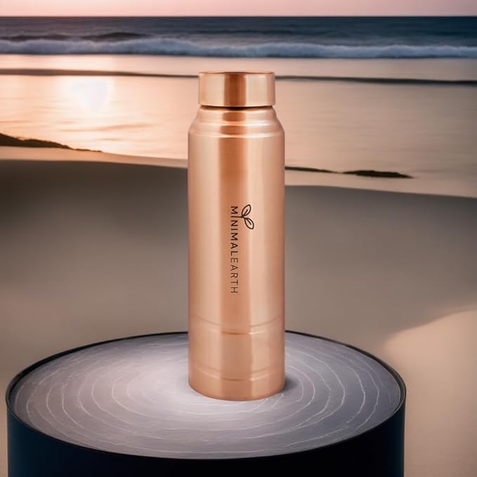Classic Copper Water Bottle for Drinking, Leak-Proof Design, Made With Solid Copper Material, Elegant & Durable, Ideal for Gym, Office, Travel - 950 ML (32 oz)
