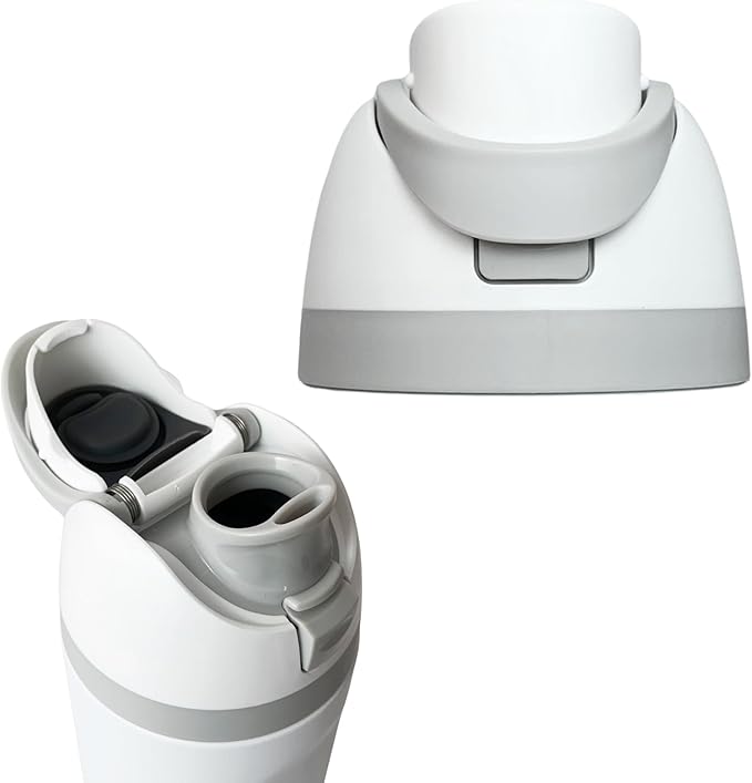 Replacement Cap for Owala Freesip, One Button Water Bottle Top Replacement Cap Compatible with Owala Cup, Replacement Accessories for Owala Free Sip 16oz 24oz 32oz 40oz, BPA-Free No Leak, Gray