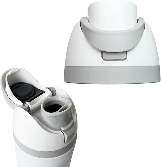 Replacement Cap for Owala Freesip, One Button Water Bottle Top Replacement Cap Compatible with Owala Cup, Replacement Accessories for Owala Free Sip 16oz 24oz 32oz 40oz, BPA-Free No Leak, Gray