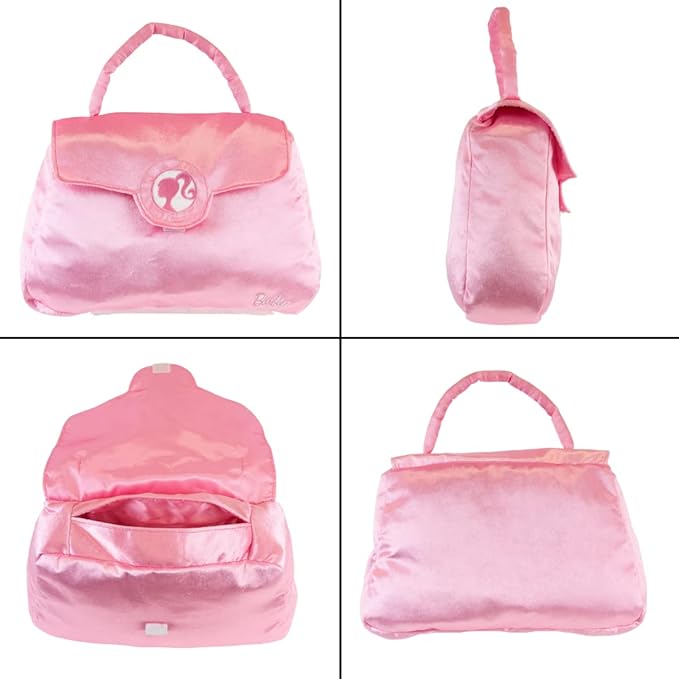 Franco Barbie Purse Pillow Bedding Super Soft Plush Pink Purse/Bag Shapped Cuddle Pillow Buddy, (100% Official Licensed Barbie Product)