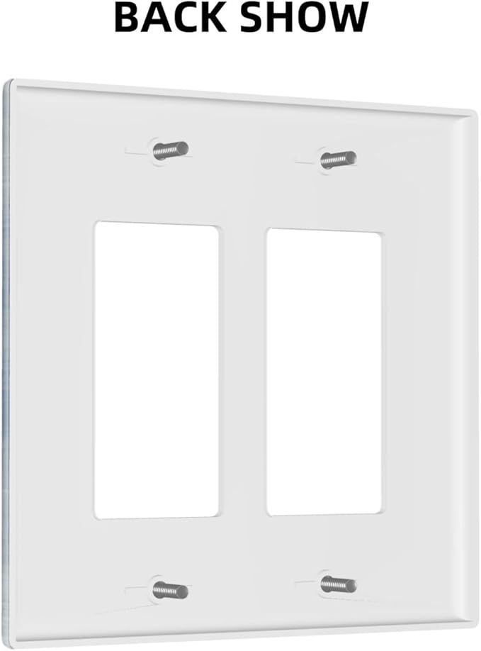 Rustic Teal Blue Daisy Floral 2 Gang Rocker Decora Light Switch Covers Dual Outlet Covers Wall Plate Decorative Switchplate Electrical Faceplate GFCI for Country Bathroom Bedroom Kitchen Decor