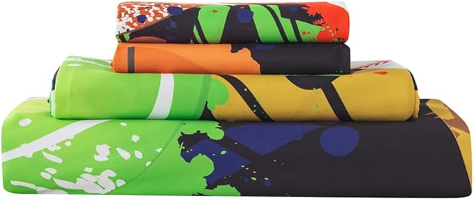 qjmiaofang Basketball Sheets Full Size Sports Sheets for Kids Boys American Football Fitted Sheet Sport Sheet Set 4Pieces Baseball and Soccer Flat Sheet 1 Fitted Sheet 1 Flat Sheet 2 Pillowcases