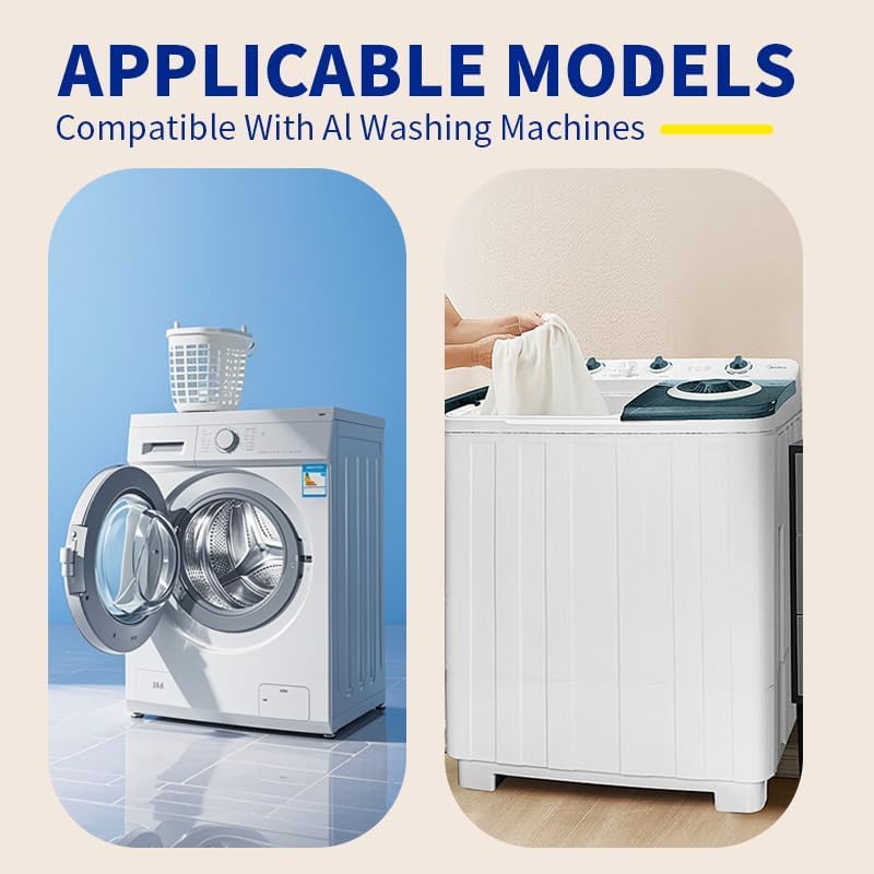 Washing Machine Cleaner Tablets - 24 Pack (12 Month Supply) | HE Compatible for Top & Front Load Washers | Pet-Safe Formula Eliminates Odors, Lint & Detergent Buildup