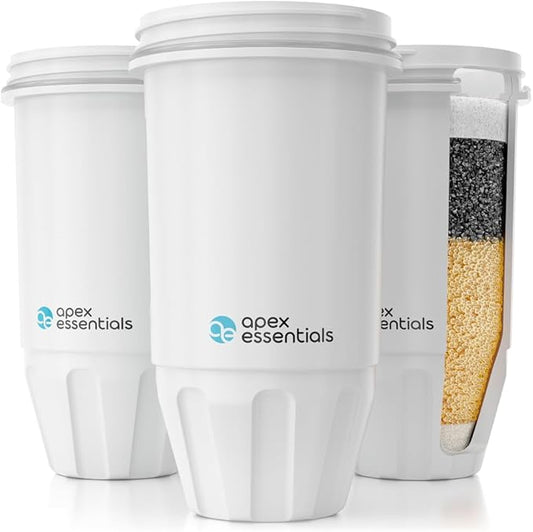 ZR-017 NSF/ANSI Certified, Compatible with Zero Pitchers and Dispensers ZR-017, Remove Bad Taste and Odor, Chlorine and Water Impurities, 3 Filters