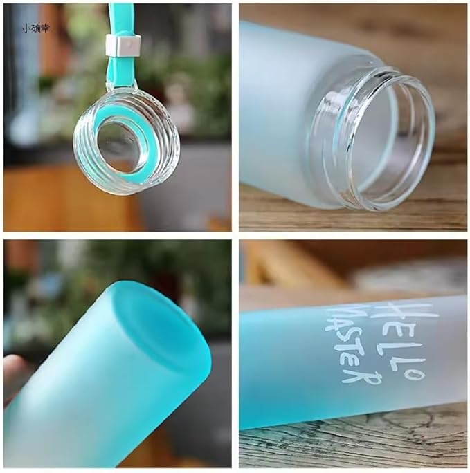 Bpa free eco-friendly colorful high borosilicate glass water bottle with handle 480ml, TL-WB03