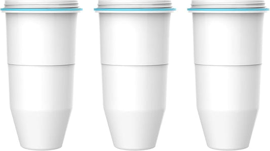 AQUA CREST NSF/ANSI 42,53&372 Certified Multiple-Stage Replacement Water Filters, Replacement for Pitcher and Dispenser, Reduce TDS, PFOA/PFOS, Chlorine, 3 Packs