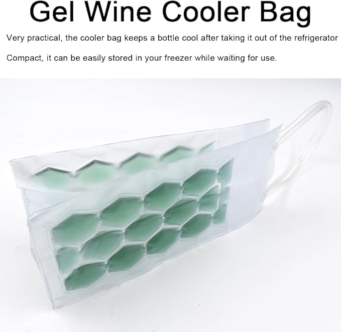 Wine Cooler Bag, Ice Bag for Wine Beer Bottle (2 Pack) Instant Cooling and Keeps Your Drink Cold Keep Cool and Chill Champagne Wine (Teal (2 Pack))