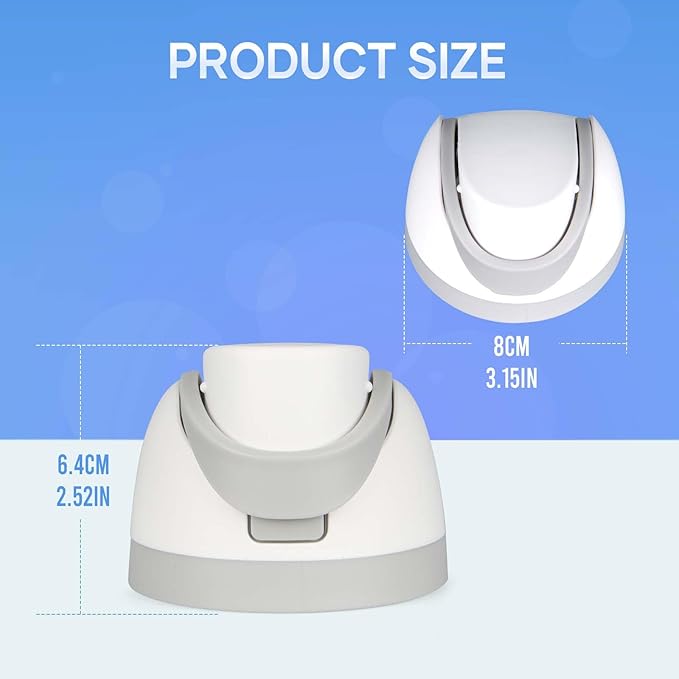 Replacement Lid for Owala Freesip, One Button Water Bottle Top Lid Compatible with Owala Cup 16oz 24oz 32oz 40oz, BPA-Free Replacement Accessories for Owala Free Sip (Ash White)