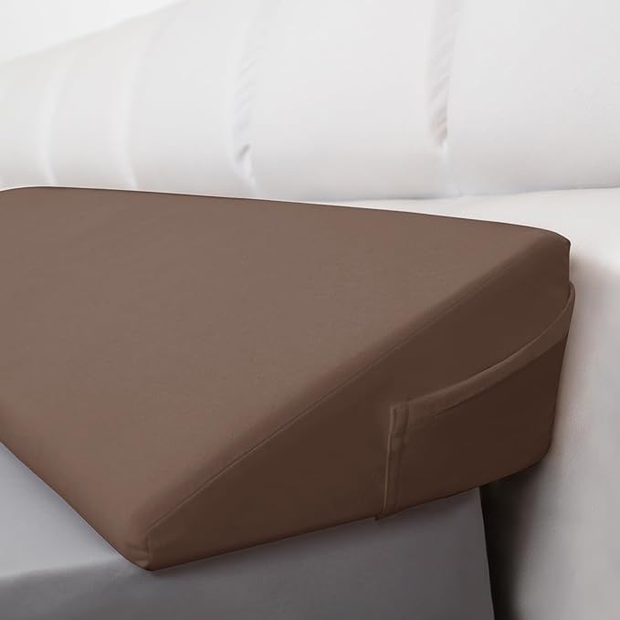 WdFour Bed Wedge Pillow, Wall and Mattress Gap Filler. Incline, Slanted Sweat-Proof Pillow for Neck and Back Pain Relief Anti-snoring for Comfortable Sleeping.(Chocolate, California King(72Wx10Dx6H))