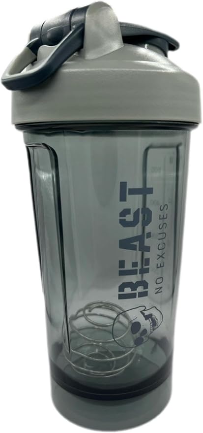 BEAST|No Excuses Shaker, the ultimate solution for effortlessly mixing your protein shakes to perfection., clear, LBW038