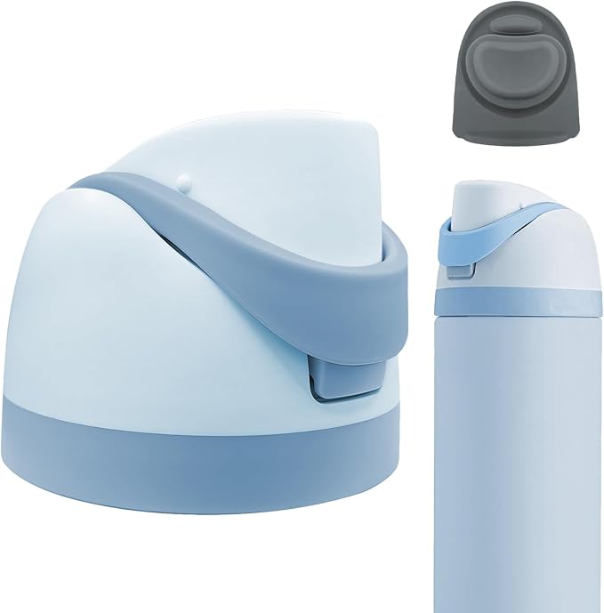 Replacement Lid for Owala Freesip Water Bottle Top Cap Protective Push-To-Open Lid Compatible With Owala Cup 16oz 24oz 32oz 40oz Bpa-Free Replacement Stopper for Owala Freesip Leak-Proof. (Light Blue)