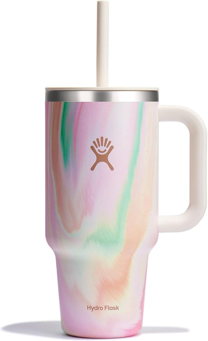 Hydro Flask Travel Tumbler Stainless Steel Vacuum Insulated Tumbler with Lid and Straw for Cold Water and Drinks for Sports, School, Work, Car, Travel, Weekends