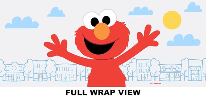 LOGOVISION Sesame Street Kids Tritan Plastic Water Bottle with Straw Lid and Handle, Reusable Tumbler for Toddlers, Unisex for Girls and Boys, 12oz, Big Elmo