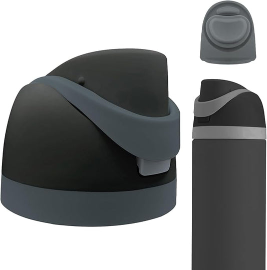 Replacement Lid for Owala Freesip Water Bottle Top Cap Protective Push-To-Open Lid Compatible With Owala Cup 16oz 24oz 32oz 40oz Bpa-Free Replacement Stopper for Owala Freesip Leak-Proof. (Black)
