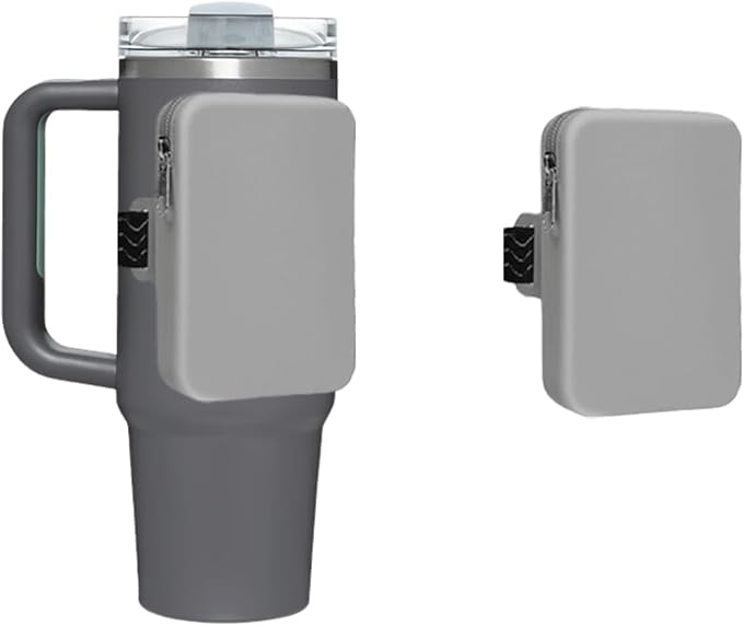 Silicone Water Bottle Pouch for Stanley, Tumbler Carrier with Zipper Pocket for Stanley 30oz/40oz & IceFlow 20/30oz, Gym Tumbler Accessories for Men Women