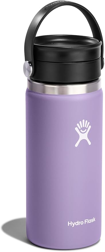 Hydro Flask Stainless Steel Wide Mouth Bottle with Flex Sip Lid and Double-Wall Vacuum Insulation for Coffee, Tea and Drinks